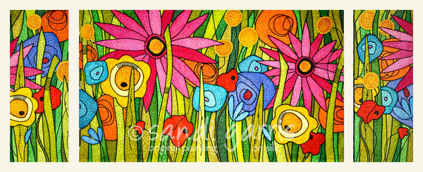 Be Wild ~ Triptych  20 X 32 and 2 - 10 X 20
