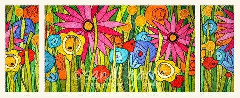 Be Wild ~ Triptych  20 X 32 and 2 - 10 X 20