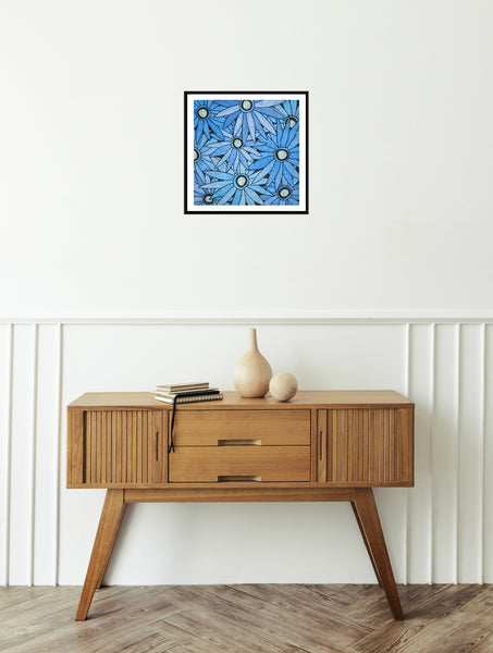 Bloom Baby Bloom  - Blue  20 X 20