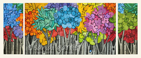 Embrace Diversity ~ Triptych  20 X 32 and 2 - 10 X 20
