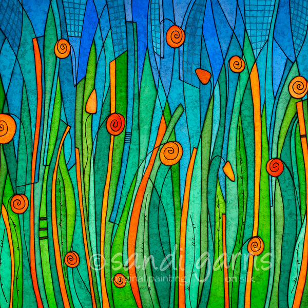 Orange Poppies  30X30