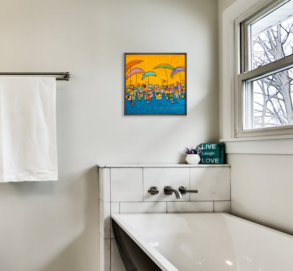 First Day at the Beach  20X20