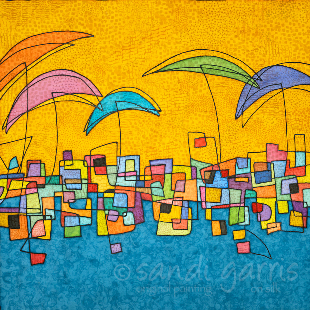 First Day at the Beach  20X20