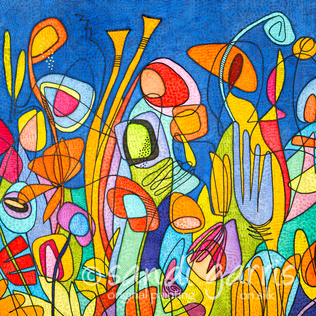 Garden Blues  20X20