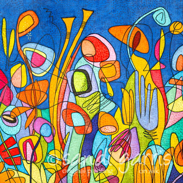 Garden Blues  20X20