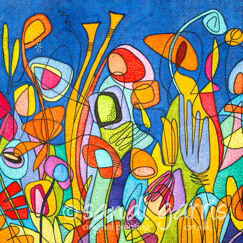 Garden Blues  20X20