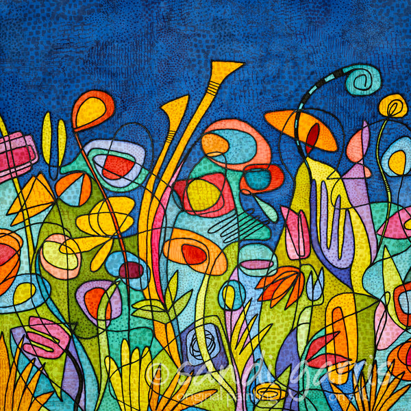 Garden Blues  20X20