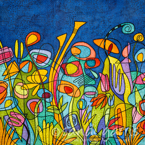 Garden Blues  20X20