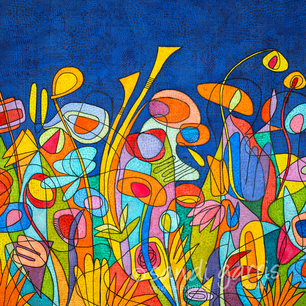 Garden Blues  30X30