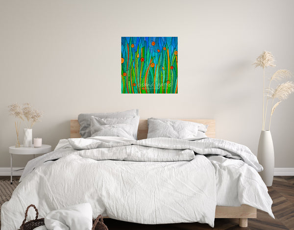Orange Poppies  30X30