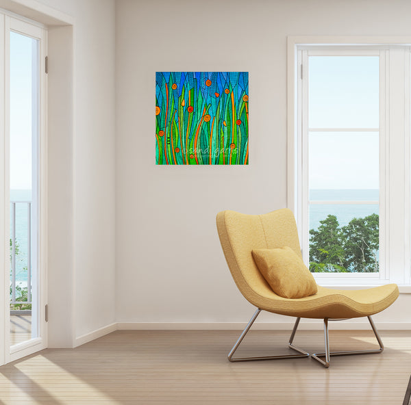 Orange Poppies  30X30