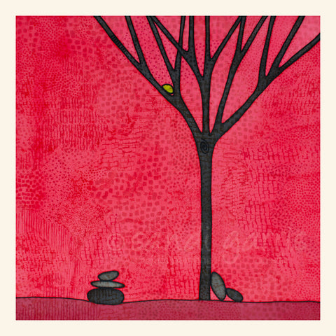 Peaceful Solitude ~ Red  20 x 20