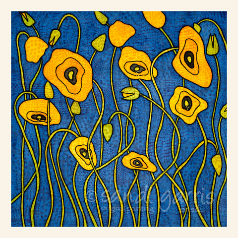 Poppies of Rome  20X20