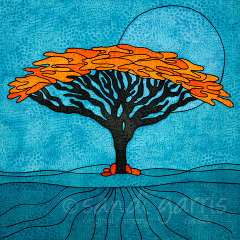 Rooted - Turquoise  12X12