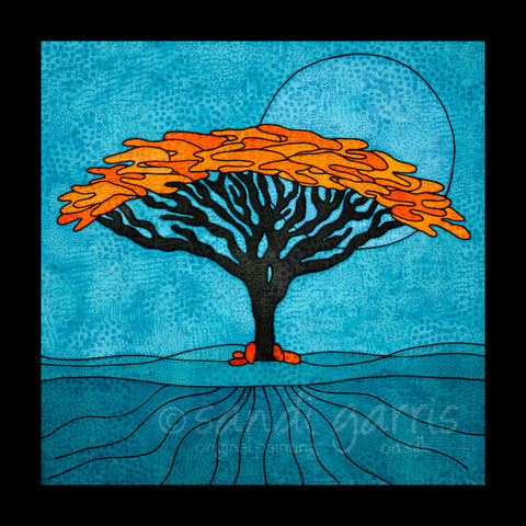 Rooted - Turquoise  20X20