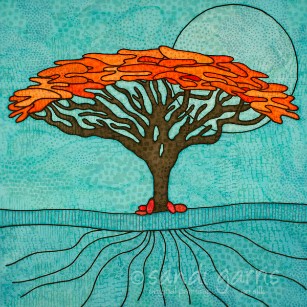 Rooted - Turquoise 20 X 20