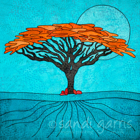 Rooted - Turquoise  30X30