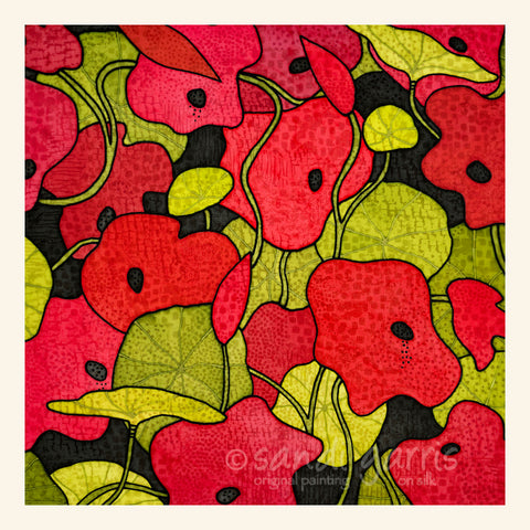 Run Wild - Red  20 X 20