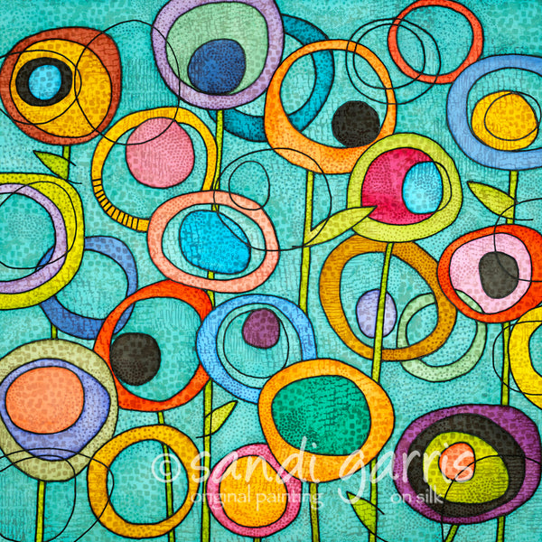 Thriving Together - Teal 20X20