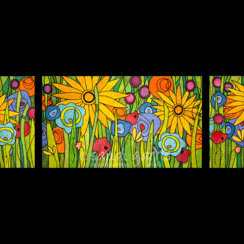 Be Wild ~ Triptych  20 X 32 and 2 - 10 X 20