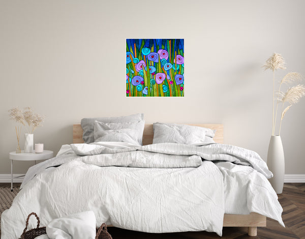 Wildflowers - Blue  30X30