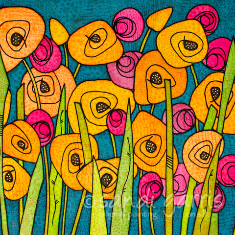 Wild Flowers - Yellow  12X12