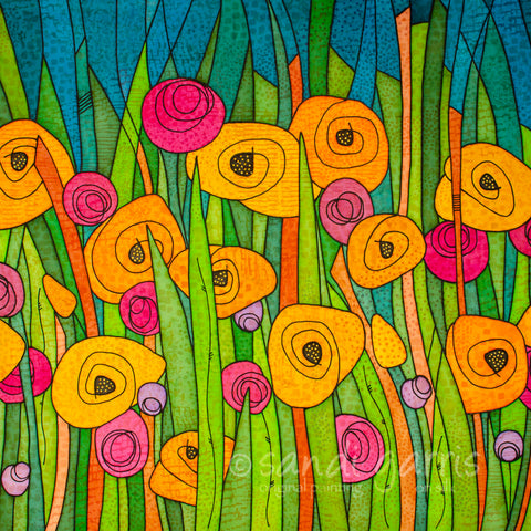 Wildflowers - Yellow 30 x 30