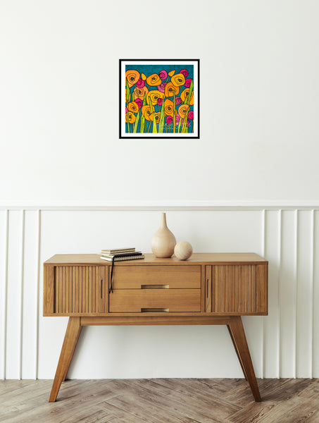 Wildflowers - Yellow  20 X 20