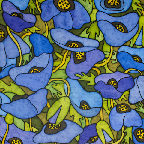 Blue Poppies 20 X 20