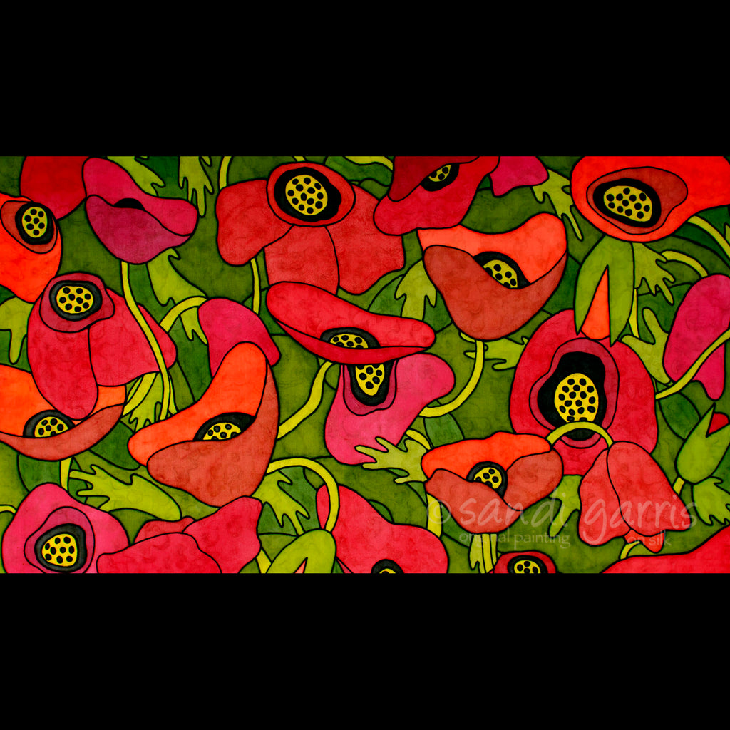 Red Poppies  20 X 32