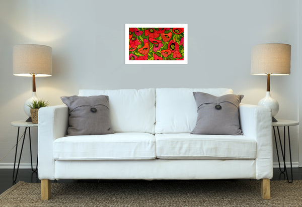 Red Poppies  20 X 32
