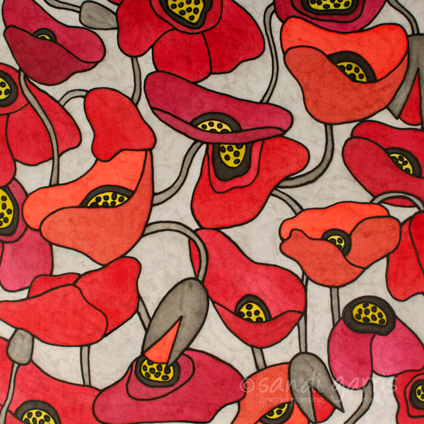 Wild Poppies  20 X 20